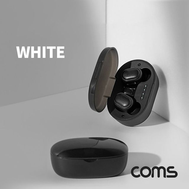 Coms 블루투스 5.0 듀얼 이어폰(SRTWS-04)White 무선