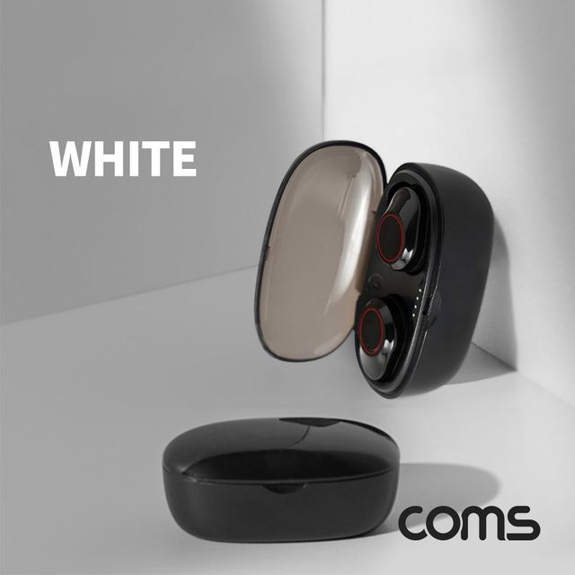 Coms 블루투스 5.1 듀얼 이어폰(SRTWS-G05)White 무선